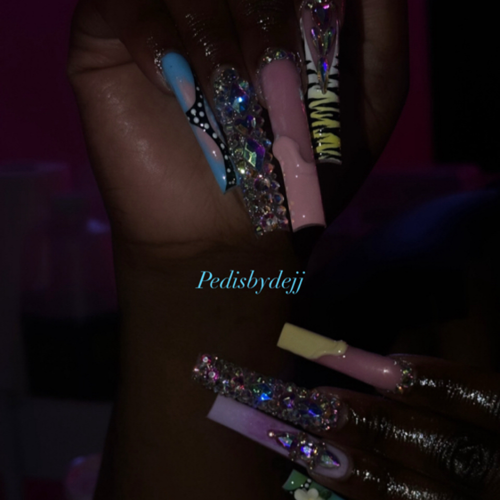 XL set Acrylic at Tips&Clips Hair&Nails in lincoln park, MI