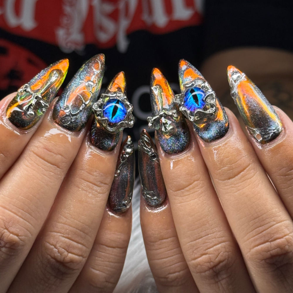 Full set & removal (my work) at Glamour Ghoul in San Antonio, TX