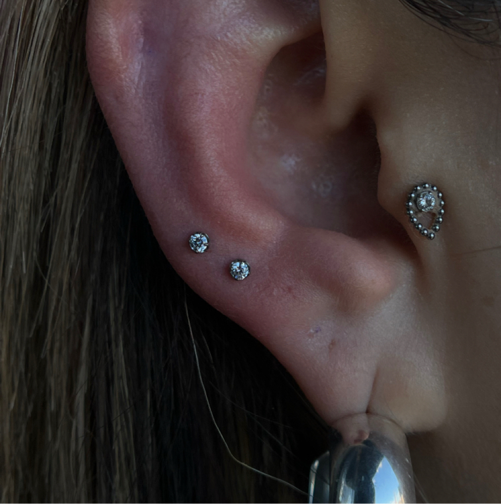 Auricle (double) at Artistry Tattoo & Piercing Parlor in San antonio, TX