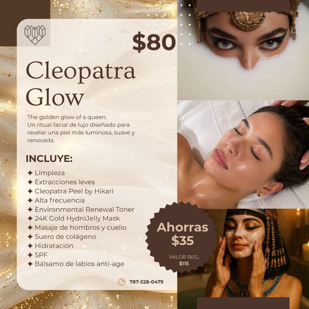 Cleopatra Glow at Glasskin in Barceloneta, PR