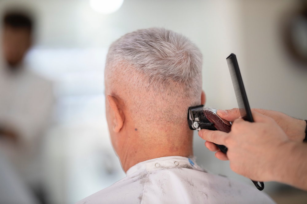 Man's haircut