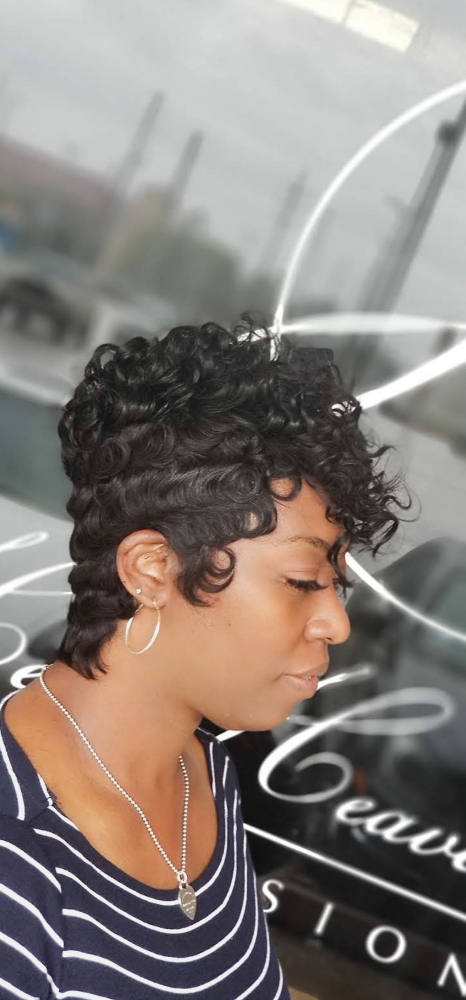 Short Quick Weave  With Waves