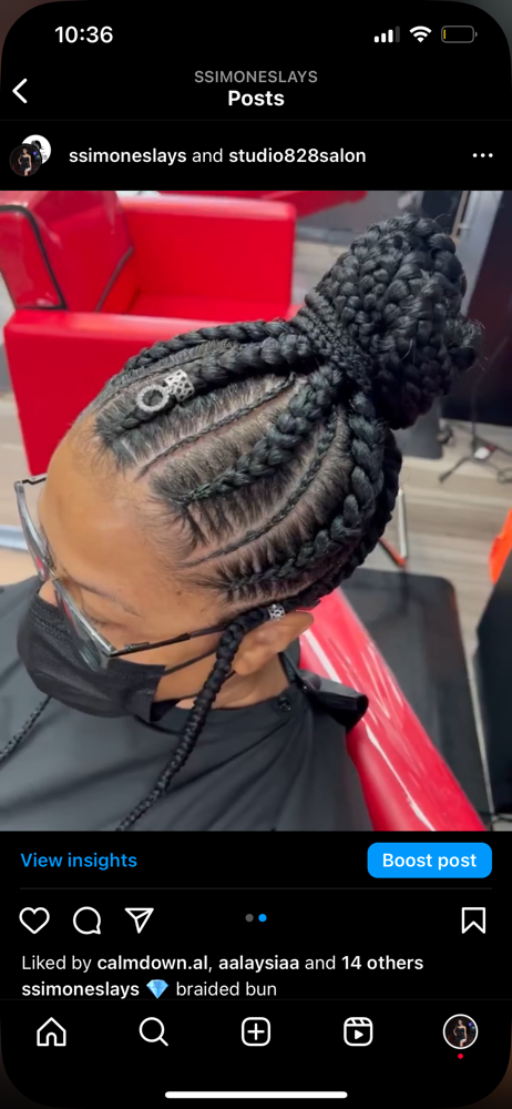 Braided Ponytail at SimoneSlays in Elyria, OH