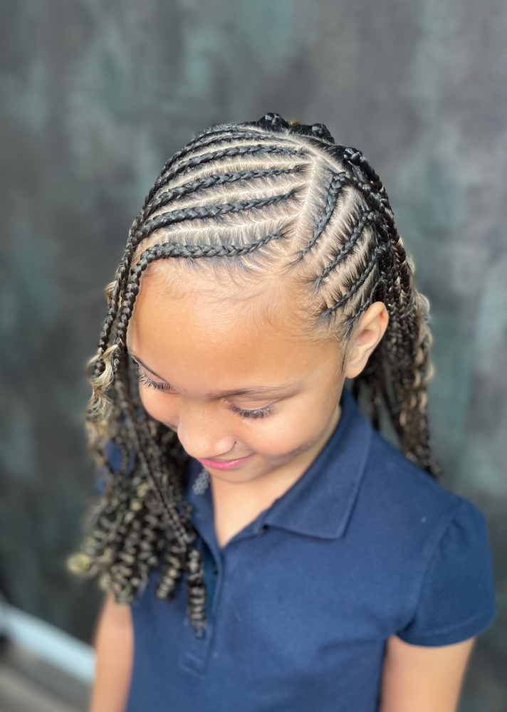 Kids 1/2 & 1/2 with Extensions at Braid Beautician Jaz in Riverview, FL