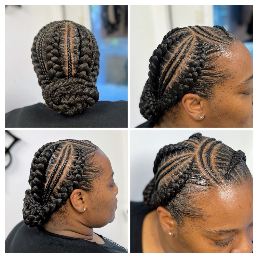 Designer Braids With Bun at Sleek Touch By Ty Hair Braiding in Atlanta, GA