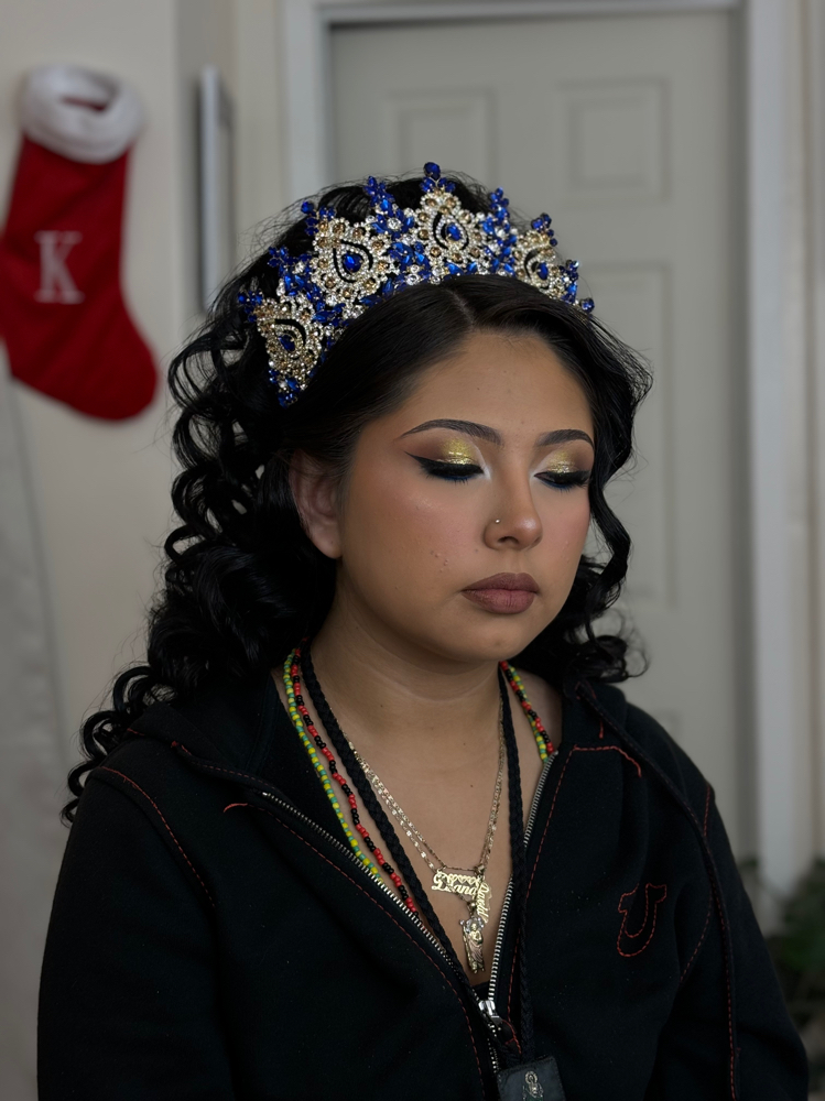 Quinceañera makeup at Glambylucero in phoenix, AZ