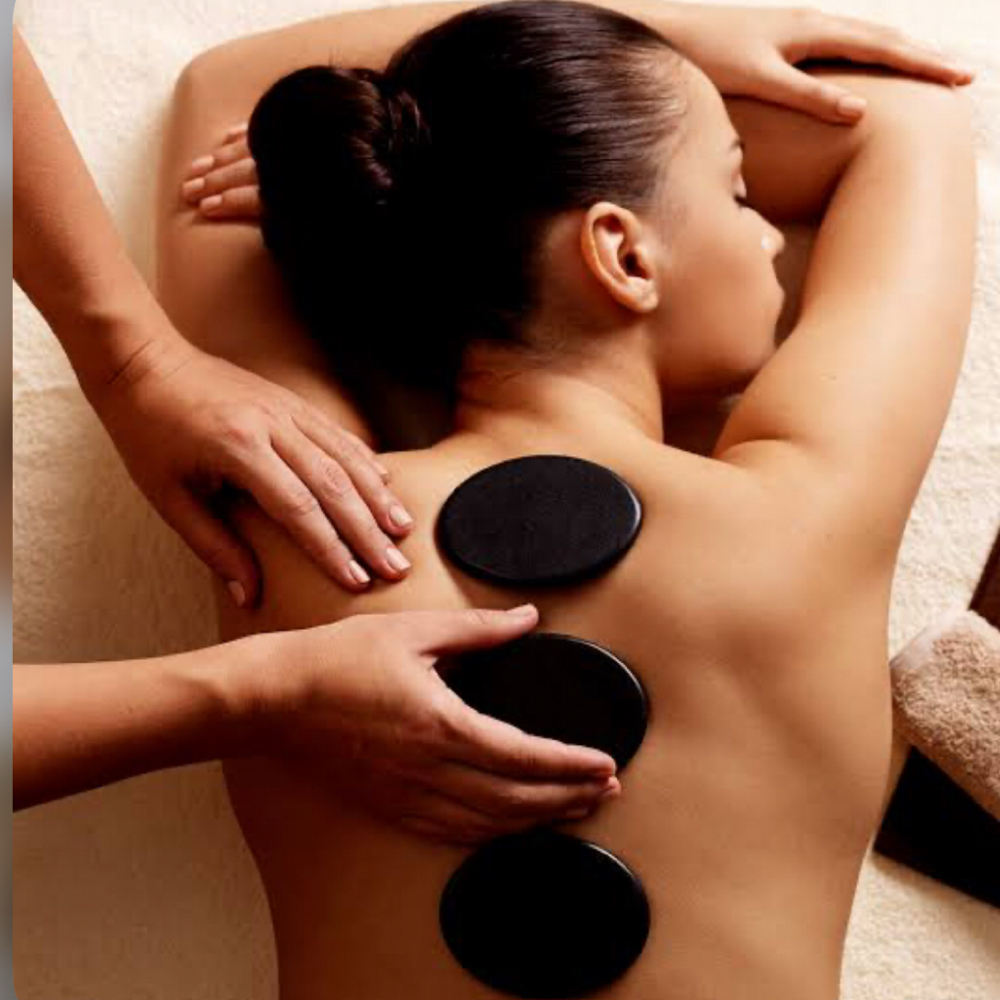 Hot Stone Back Treatment at Hair Horizons in Schaumburg, IL