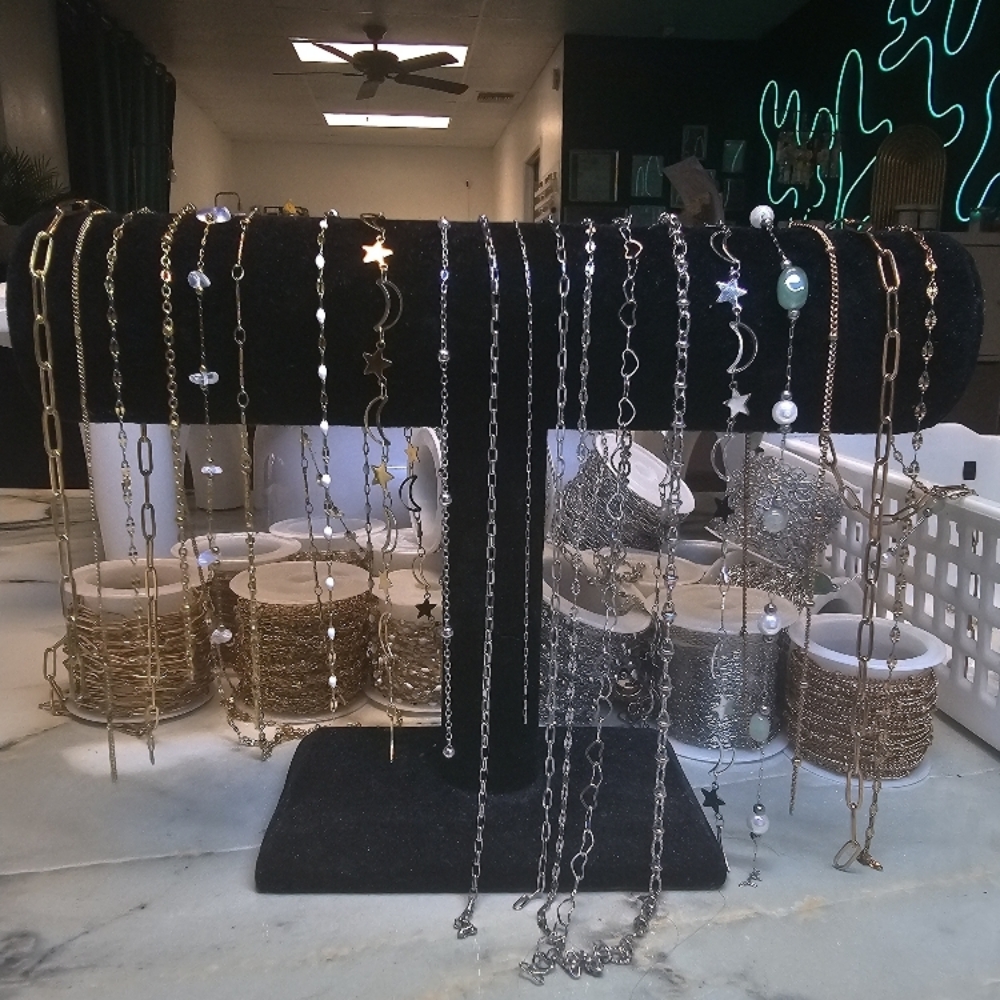 Stainless Steel Permanent Jewelry at Dollish Polish Nail Studio in Rialto, CA