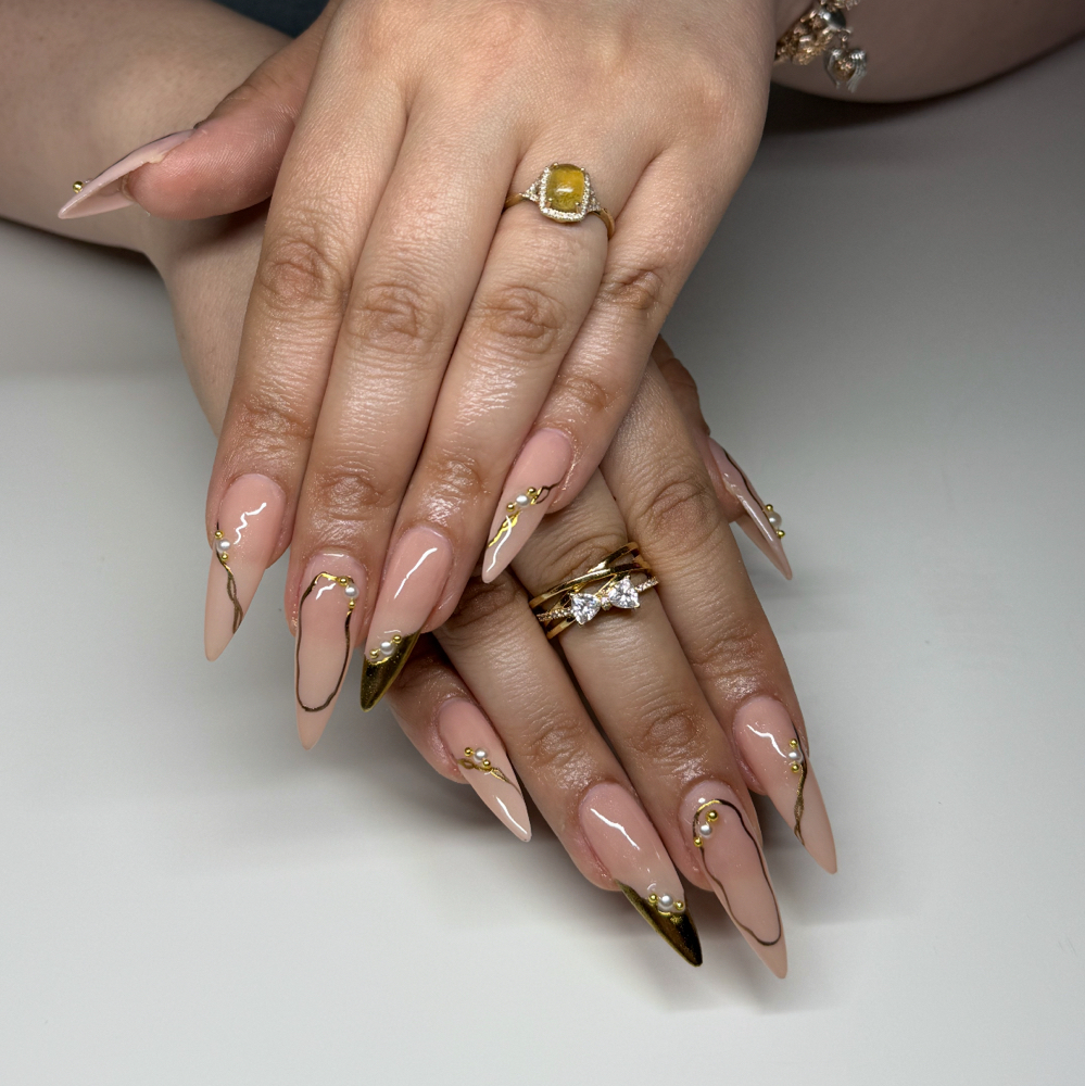 Gelx fullset almond long at nailssxbellaa in Henderson, NV