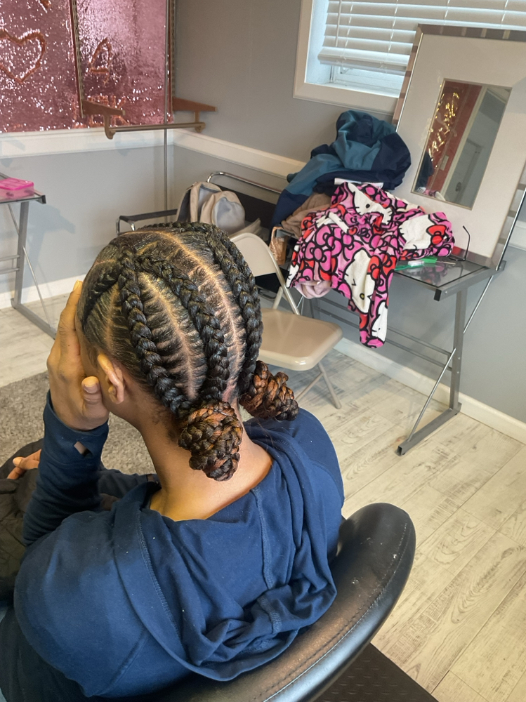4 Criss Cross Braids at The Hairapist Experience in Mount morris, MI