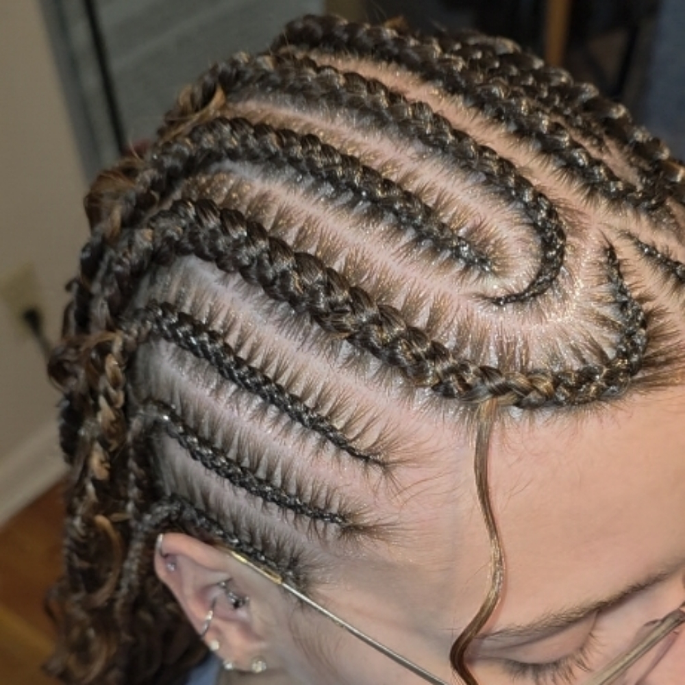 Medium Stitch Fulani Knotless at Ms K Hair Braiding in Cincinnati, OH