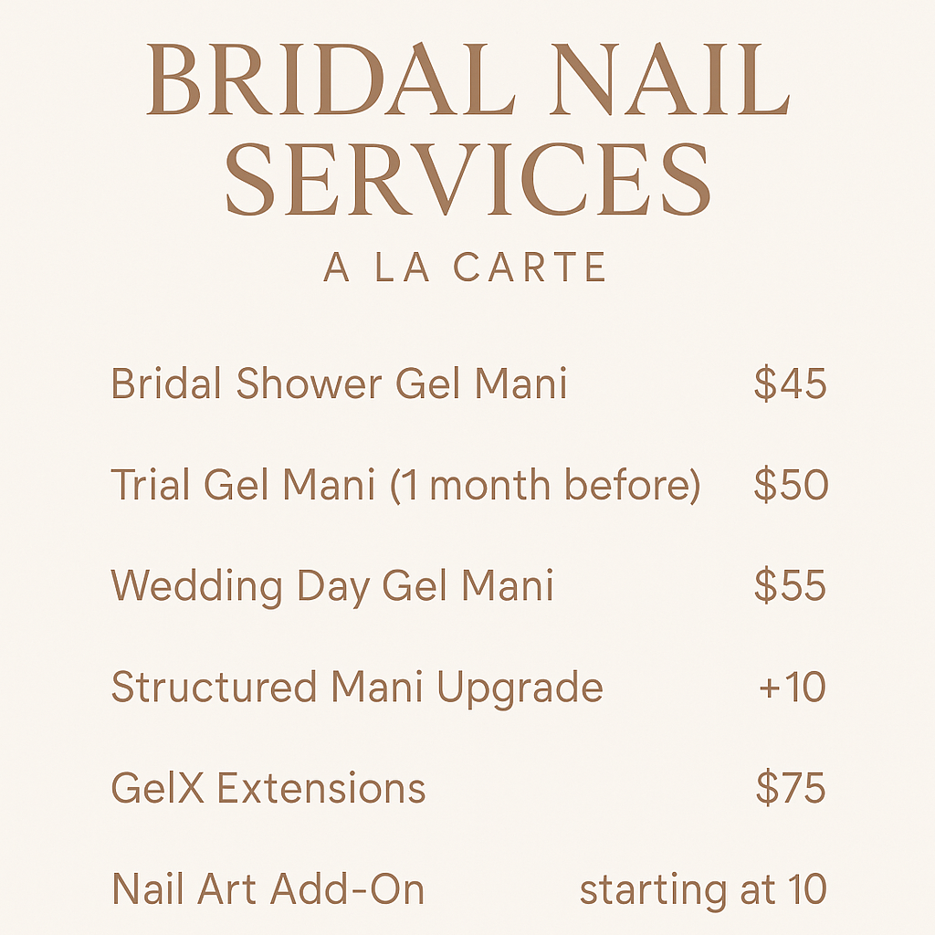 Bridal Services - A La Carte 💍