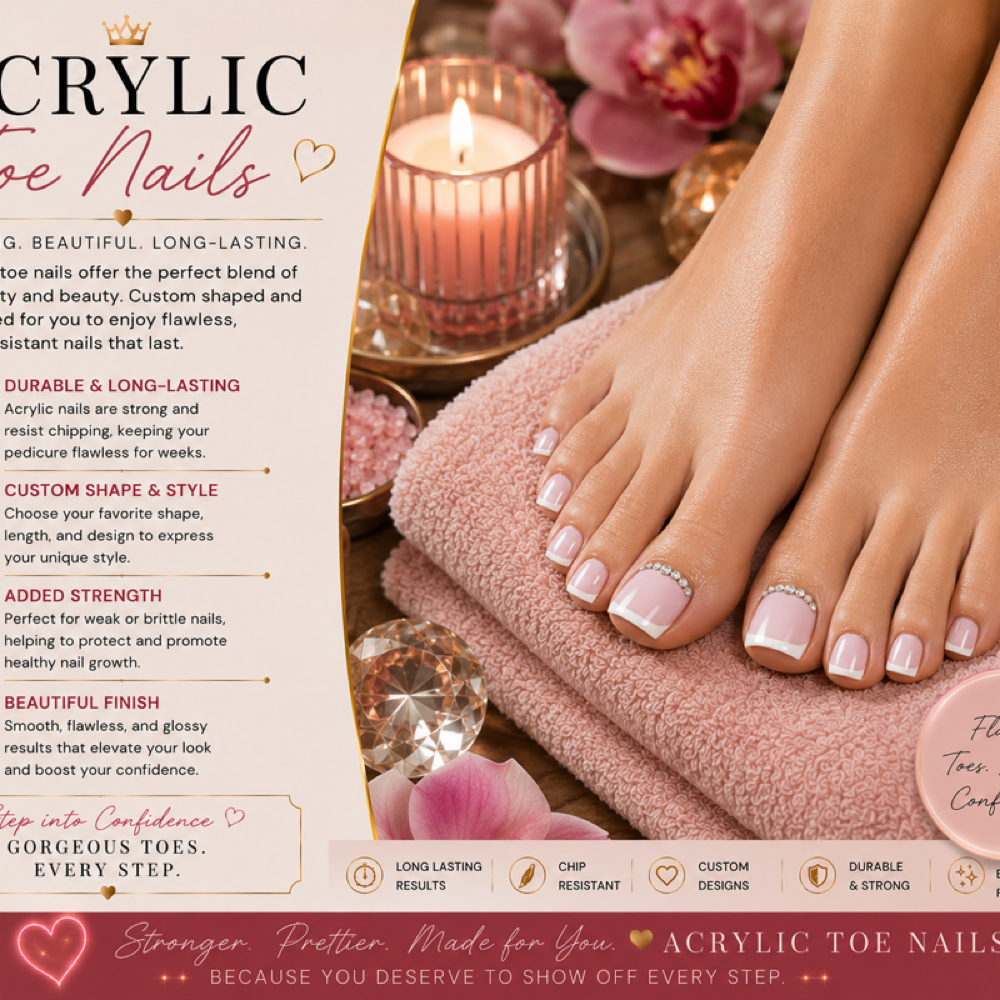 Acrylic Toe Nails at Prestige Nail Lounge LLC in Chattanooga, TN