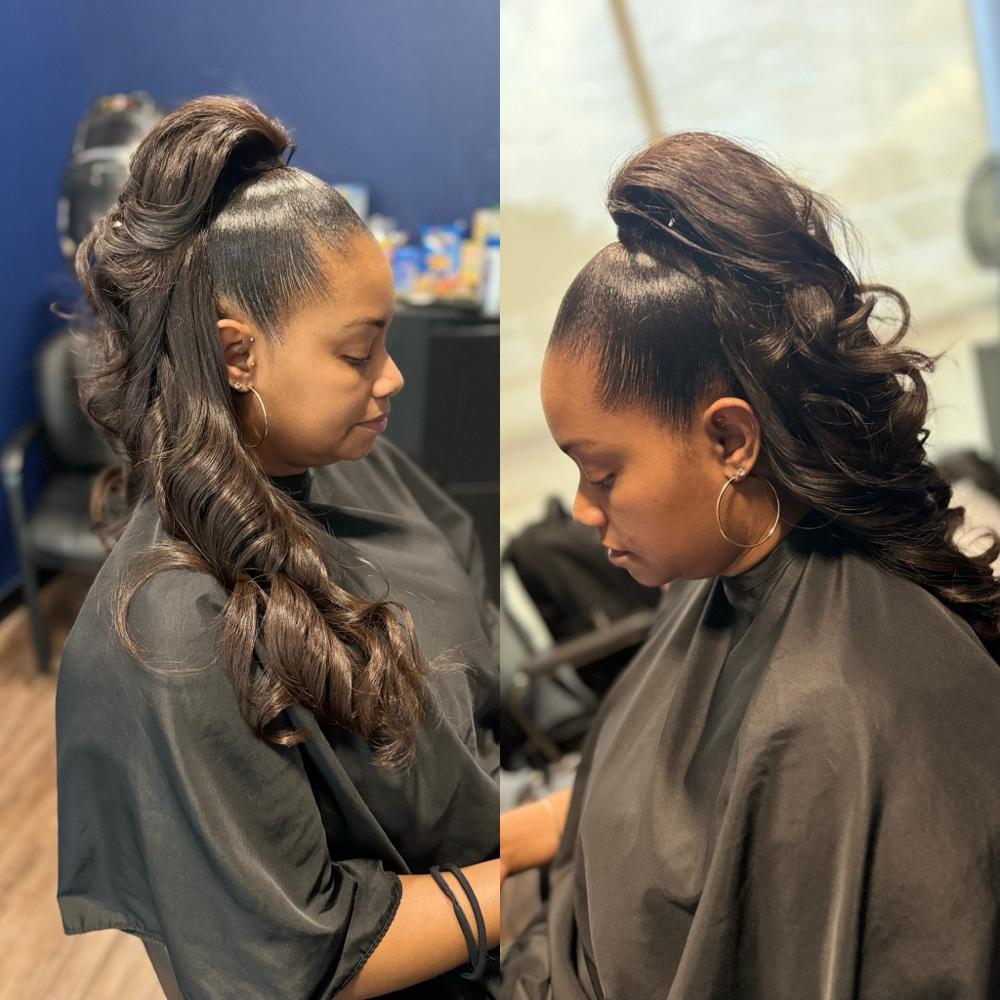 Half Up/ Half Down Quickweave at Styles by Meeshell in Kingsland, GA