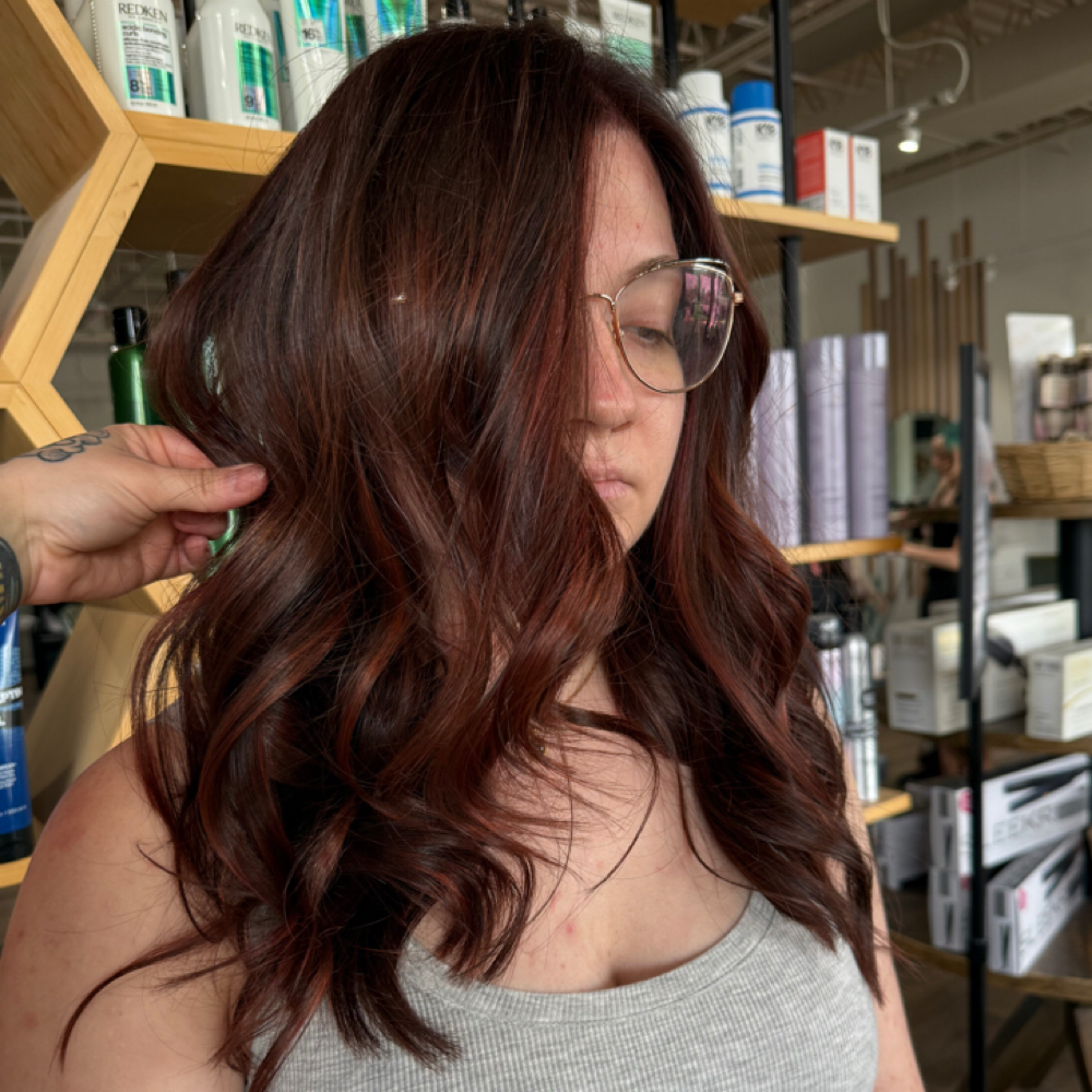 curling iron blowout at Leslie Ana hair in Fairview Park, OH
