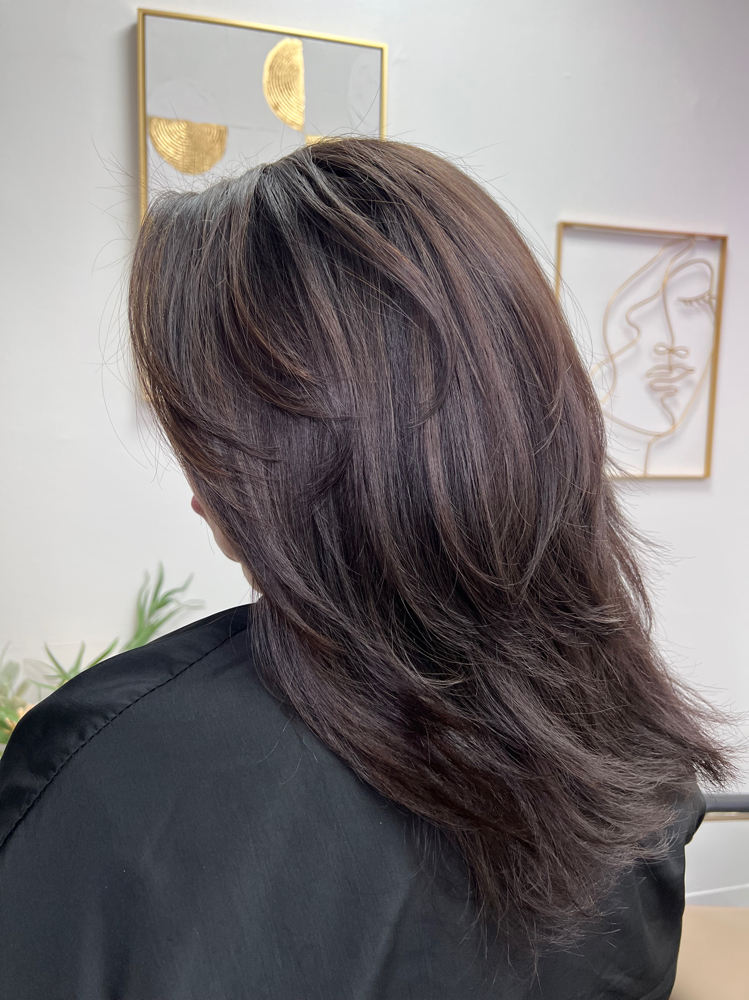 Root Retouch and Haircut at Eternal Hair Salon in San Antonio, TX