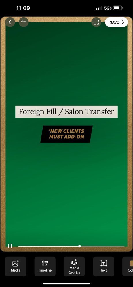 Foreign Fill/Salon Transfer ADD-ON