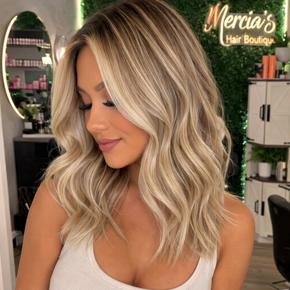 Full Head Highlights at Mercia's Hair Boutique-Haircuts, Color, Curls & Keratin in Brooksville in Brooksville, FL