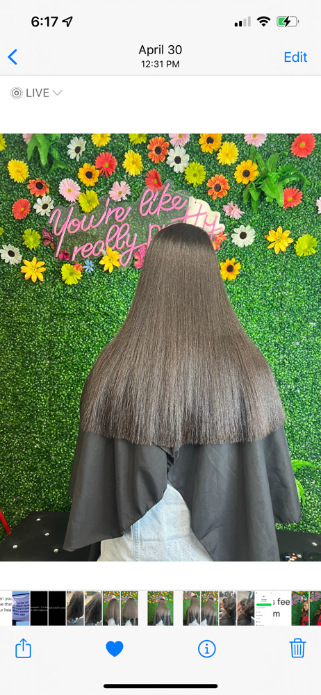 Silk Press “Hair Pass shoulders”