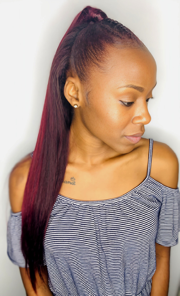 Half UpBond-In/glueless Quick Weave