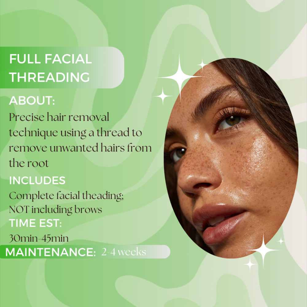 Full Facial Threading 🧵