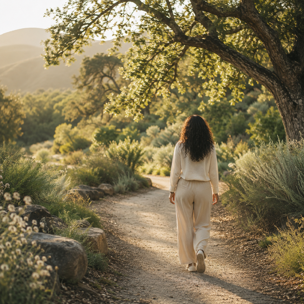 Nature therapy walk at Aligned Beauty Wellness in Sherman Oaks, CA