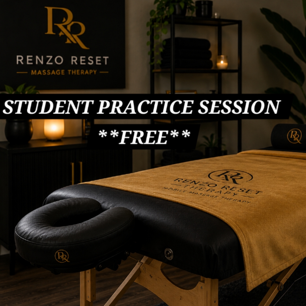 Student Practice Session **FREE** at Renzo Reset Massage Therapy in Winchester, CA