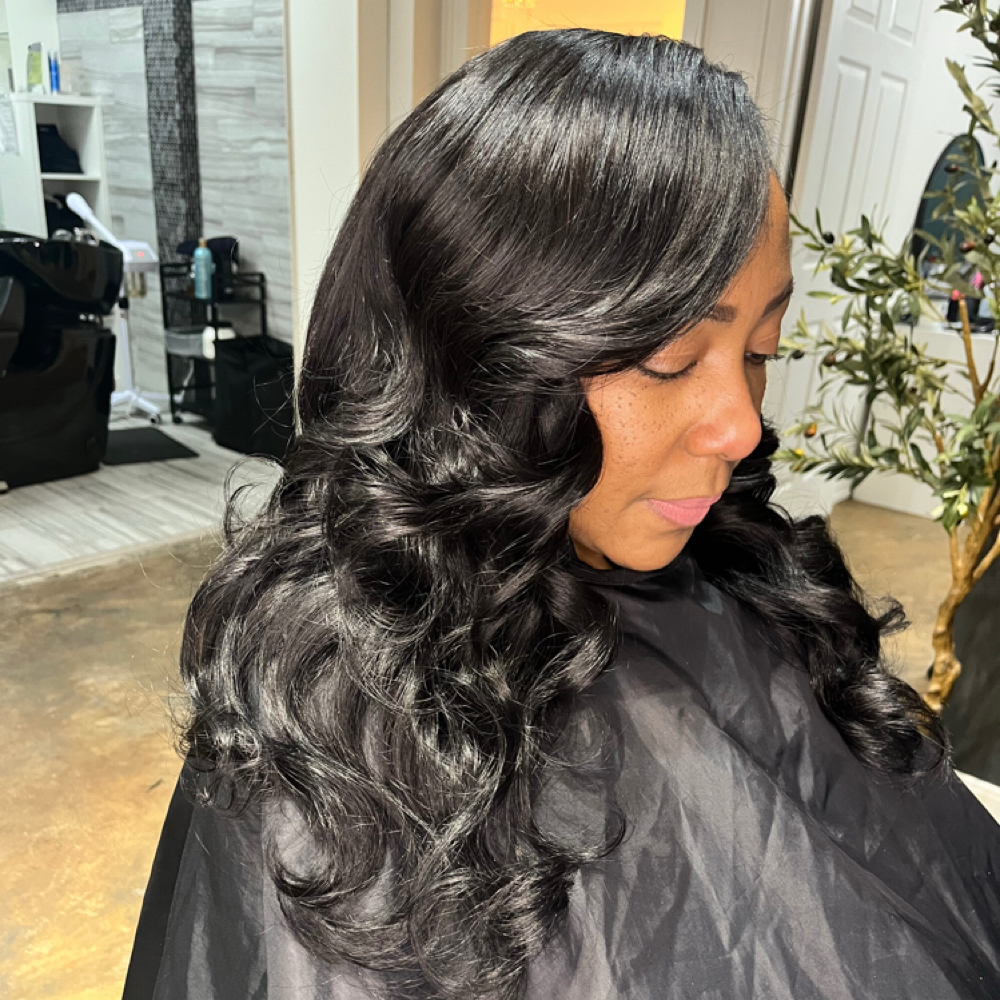 Natural Sew in at Tiarra Jae Hair Experience in Raleigh, NC