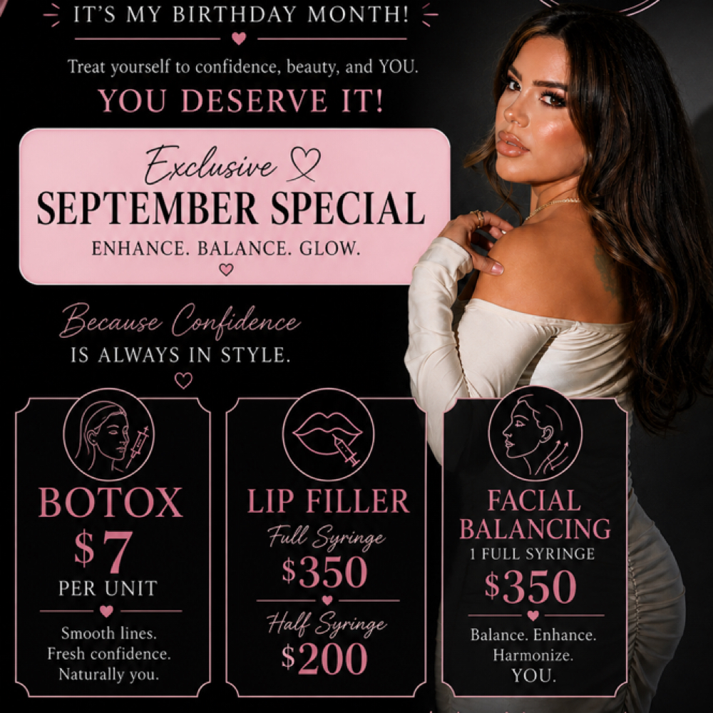 September Bday Special at Divina Beauty Spa & Aesthetics in White Settlement, TX