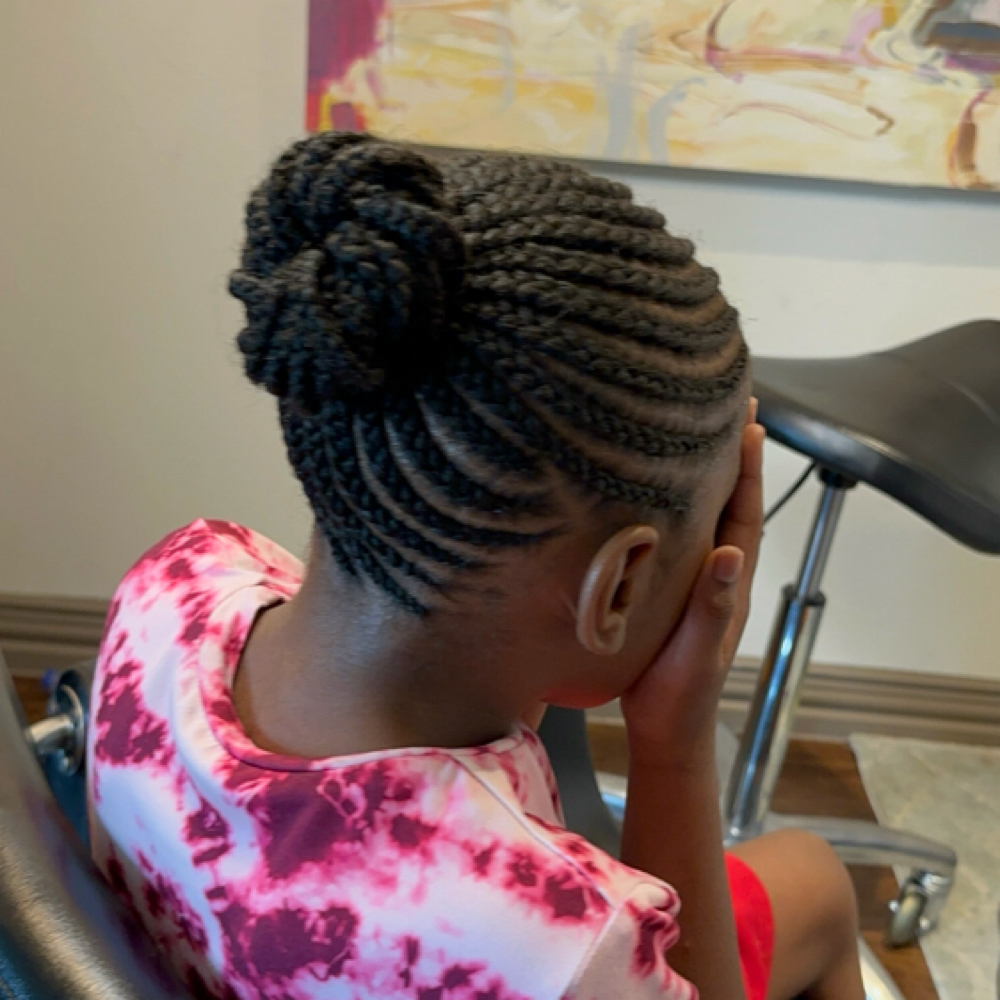 Braided Updo Styling at TEL Hair Braiding & Beauty Supply in Garland, TX