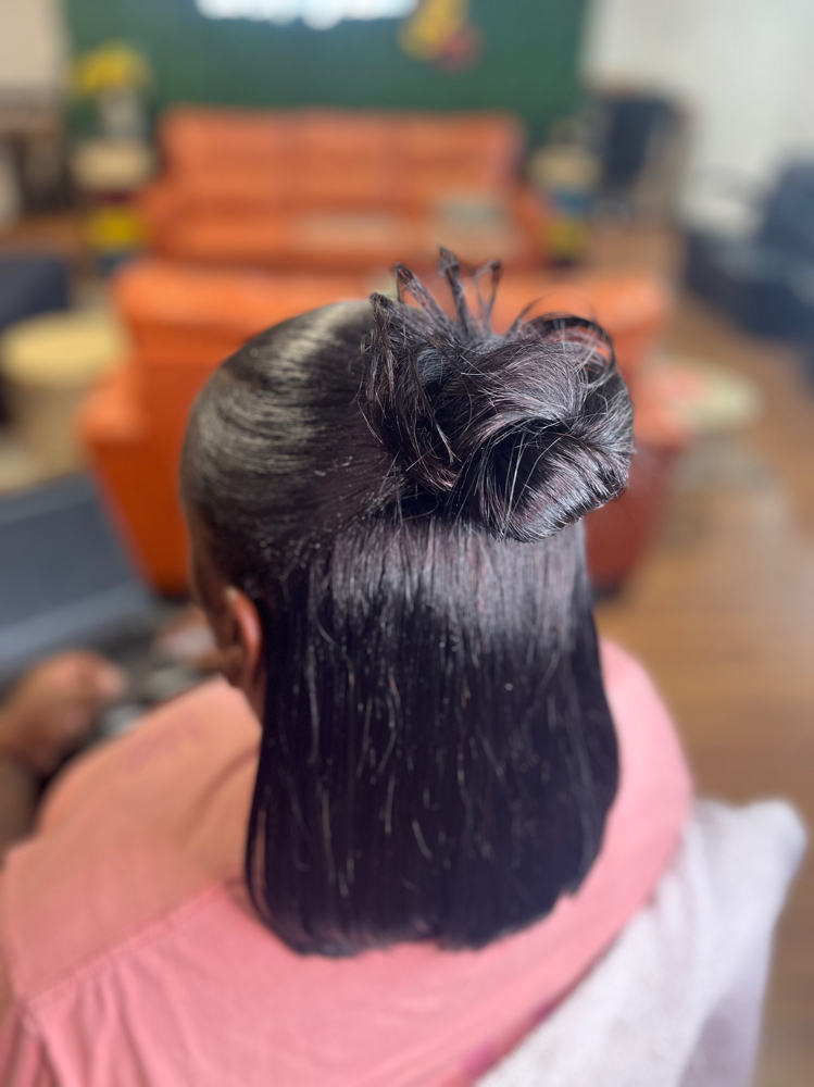 Half Up/down Quick Weave at Dluxurybar in North Augusta, SC