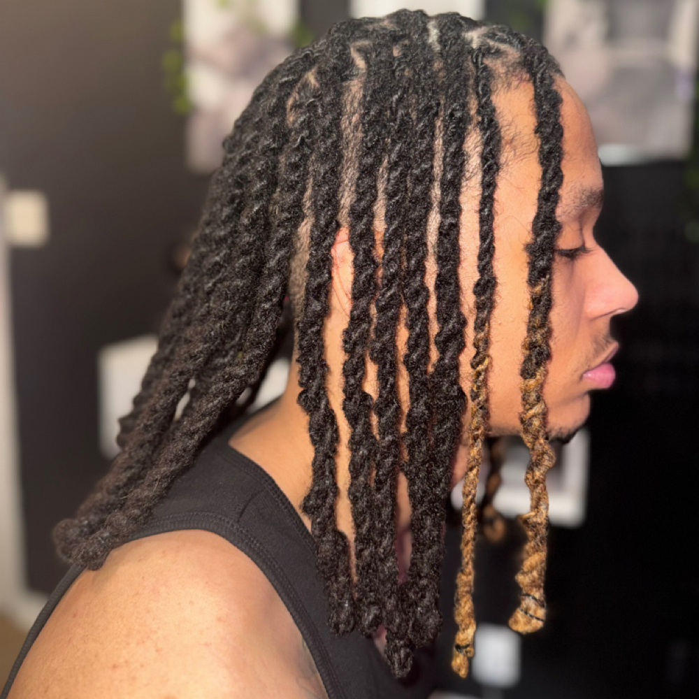2 Strand Twist High Top Fade at 4reign Beauty © in Mequon, WI
