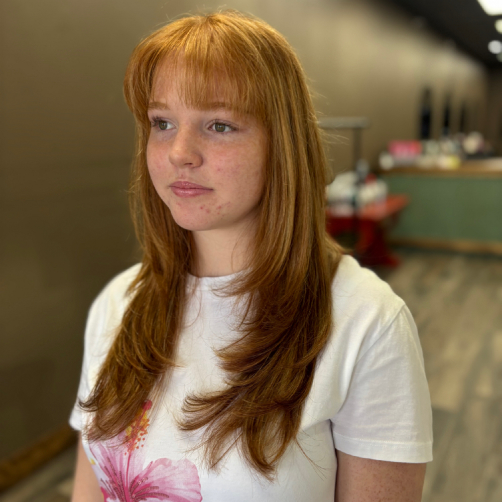 Teen Haircut with Blow-dry at Desert Rose Beauty Co in Friendswood, TX