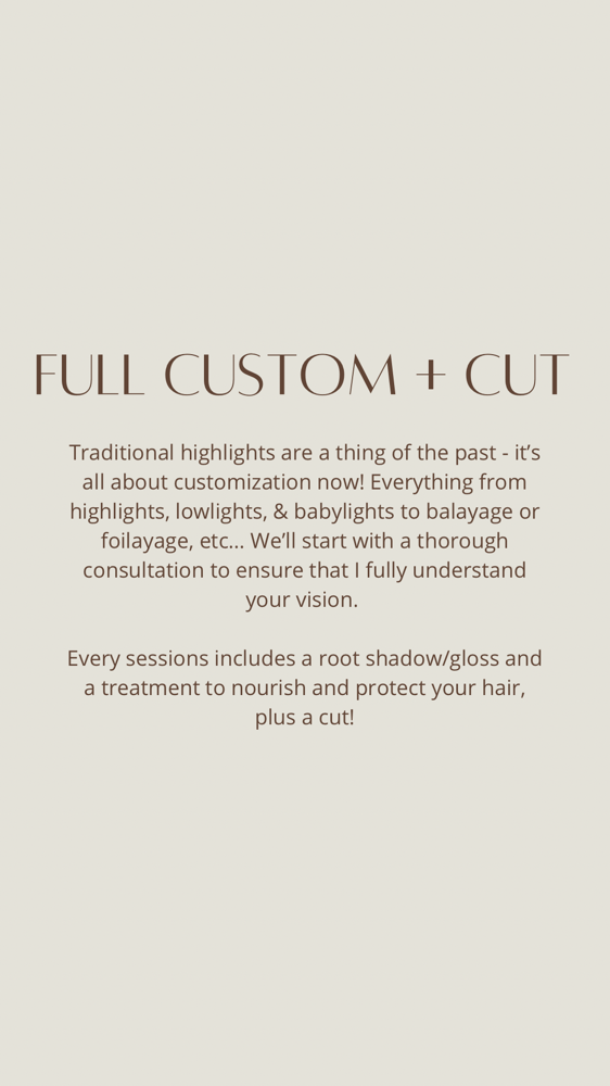 EXISITING CLIENT FULL / CUT
