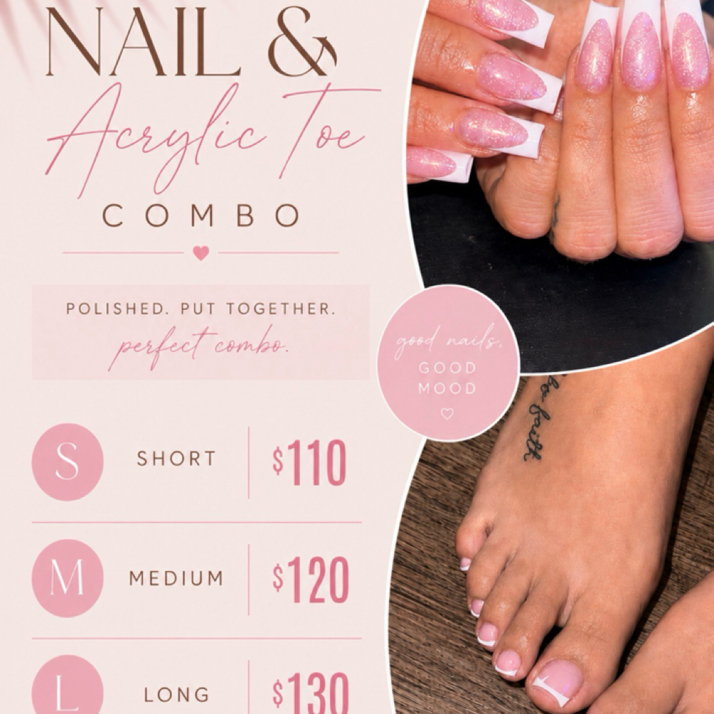 Acrylic toe & Full set bundle deal✨ at NailsXCiara in orlando, FL