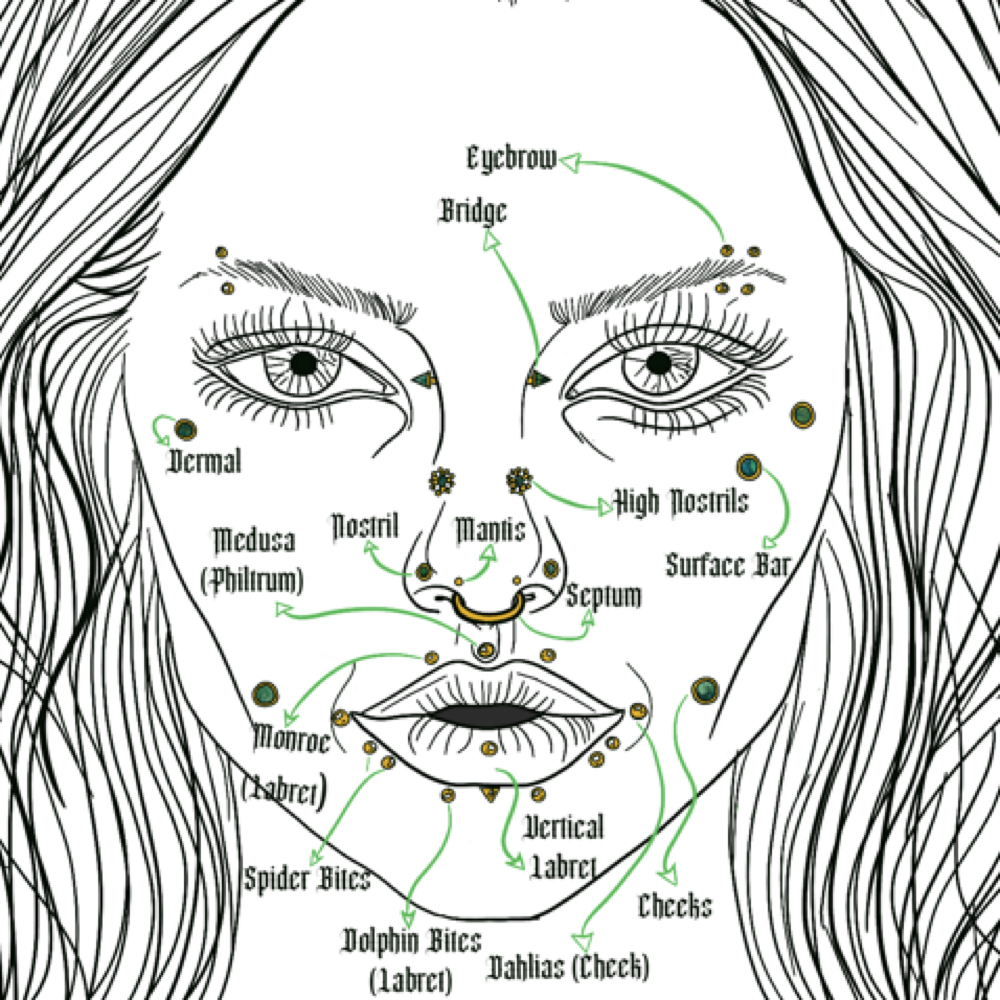 Frontal Nostril Mantis Double/Paired at Ethereal Adornments Pierced By Cambria in Murrieta, CA