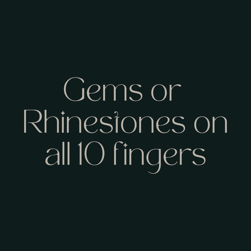 Gems or Rhinestones on all 10