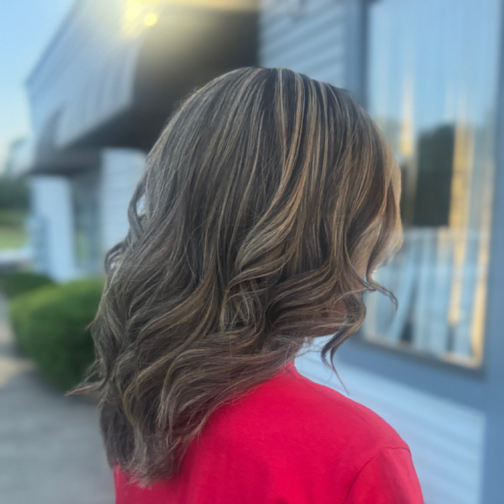 Partial Highlight Retouch at Small Town Glam Salon & Spa in Bethel, OH
