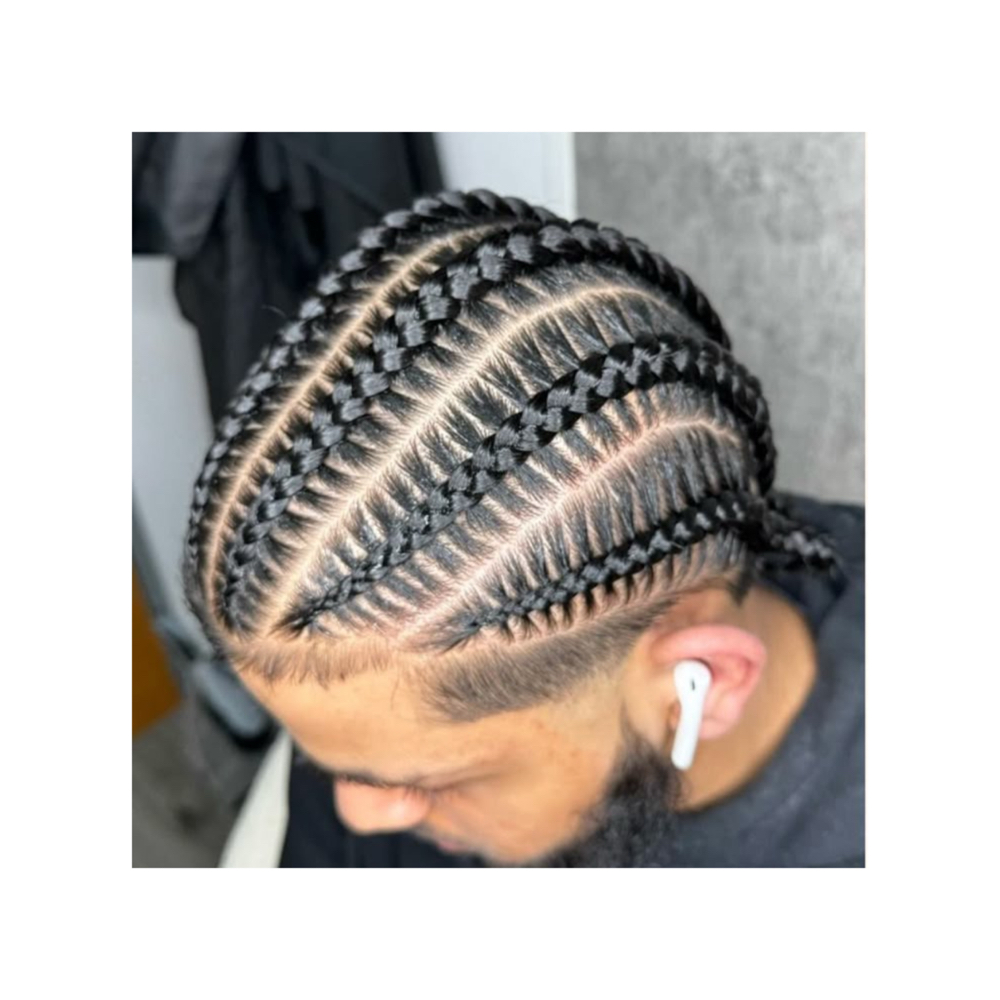 Men Straigt Back Conrows at Marcelle Crown Studio in Pantego, TX