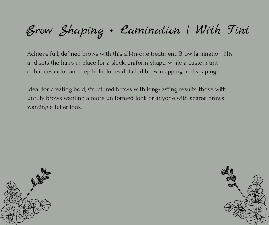 Brow Shaping+Lamination | with Tint