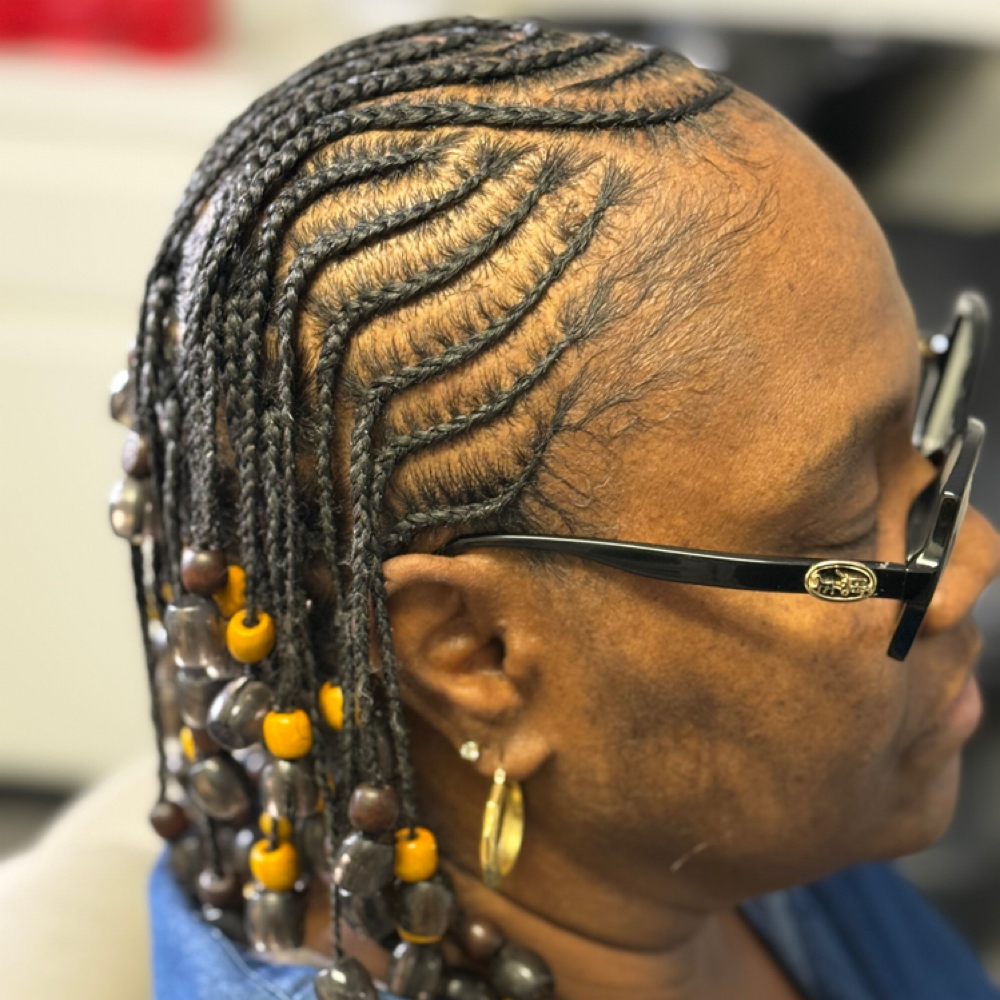 French braids (natural hair) at LLB & S in Victorville, CA