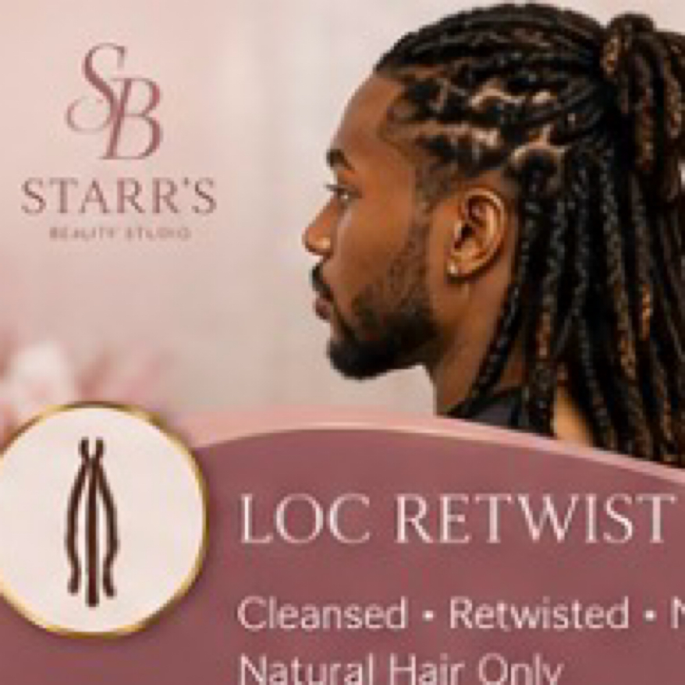 Menโs Loc Retwist at Starr's Beauty Studio in St. Louis, MO