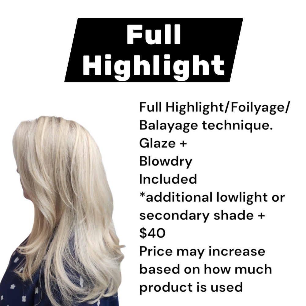 Full Highlight Or Balayage Service at Revolution Hair in Brick, NJ