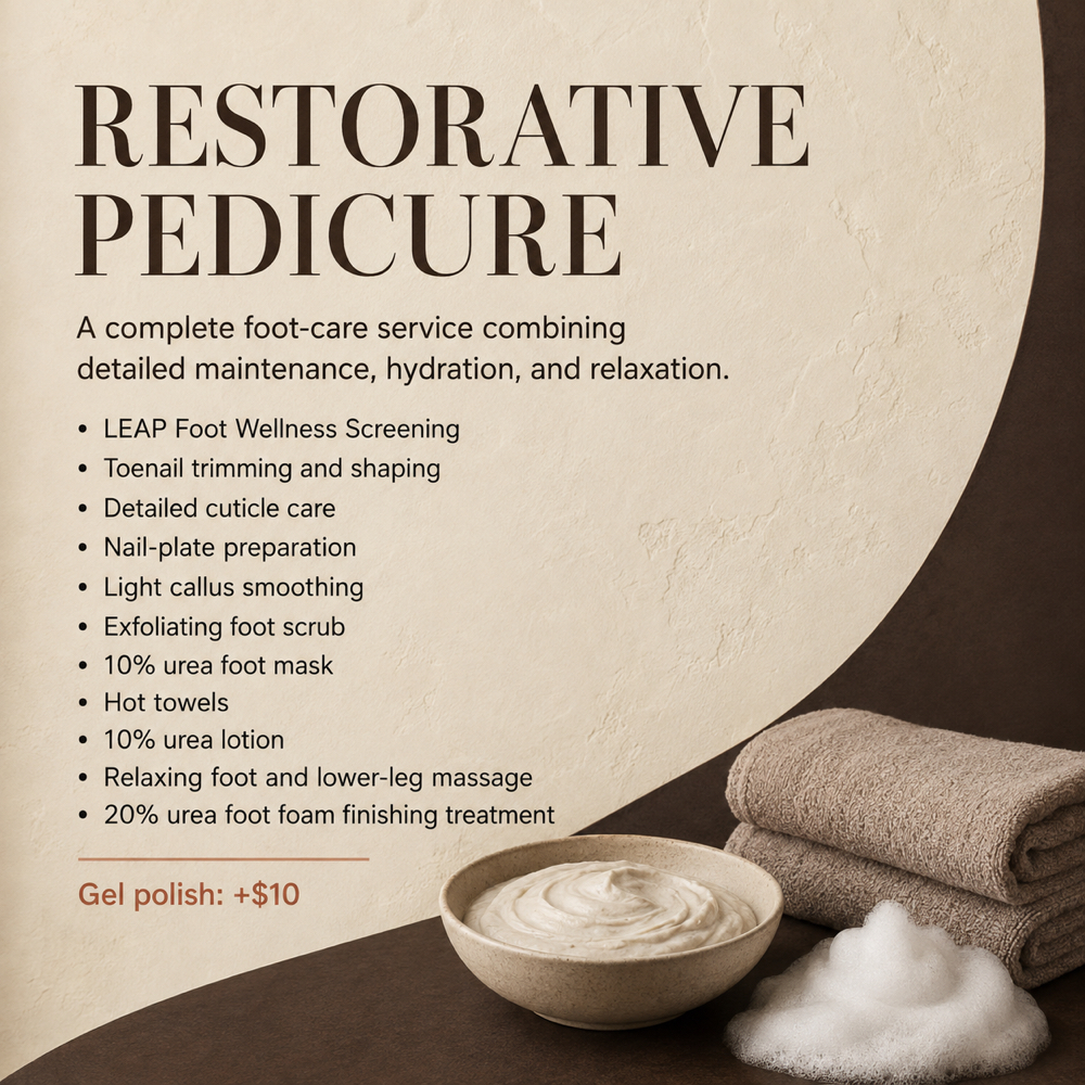 RESTORATIVE PEDICURE at Sole & Structure in Searcy, AR