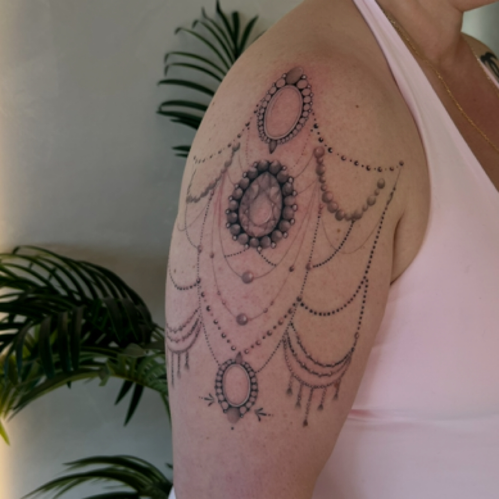 large tattoo byhalie at inkbyhalie • lochdidmyink in brick, NJ