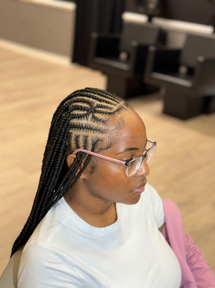 Kids Cornw Front W/ Knotless
