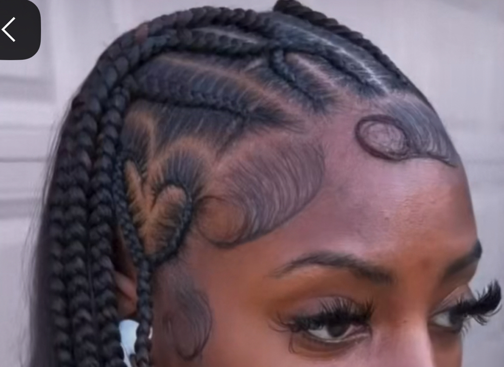 HALF BRAIDS WITH HEART