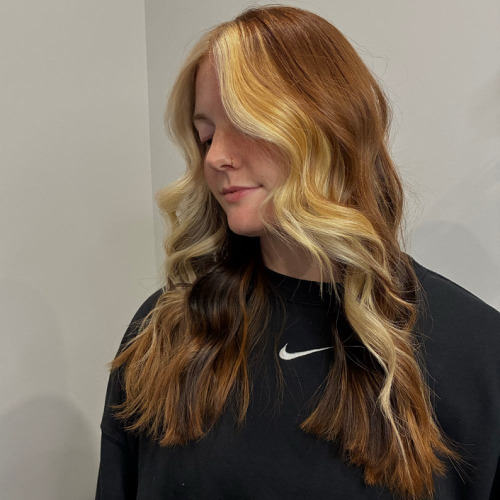 Partial vivid transformation at Blackbird & Co. Hair Studio in Harrison, OH