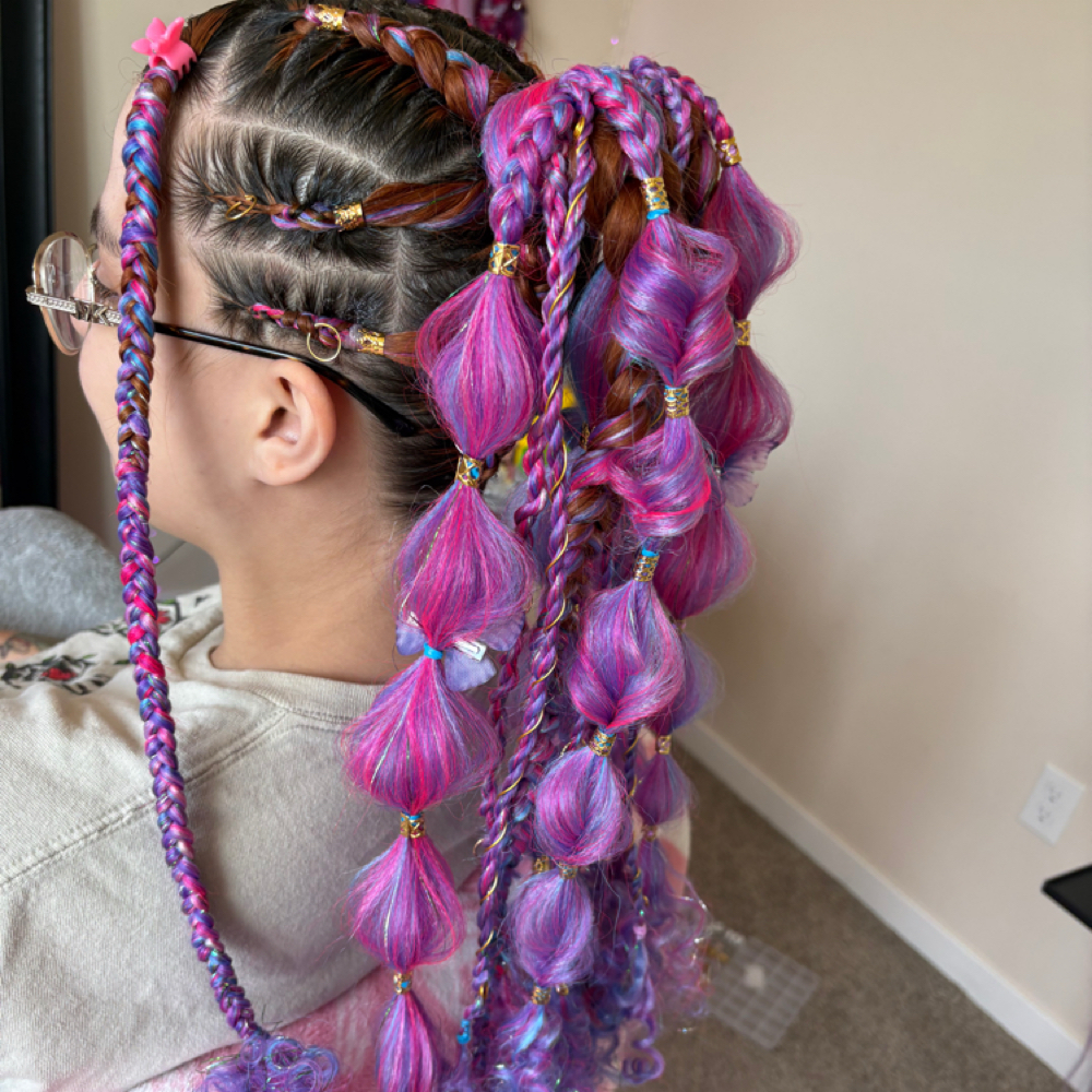 Custom Tie In Braids at Knot Your Average By Sno in Shawano, WI