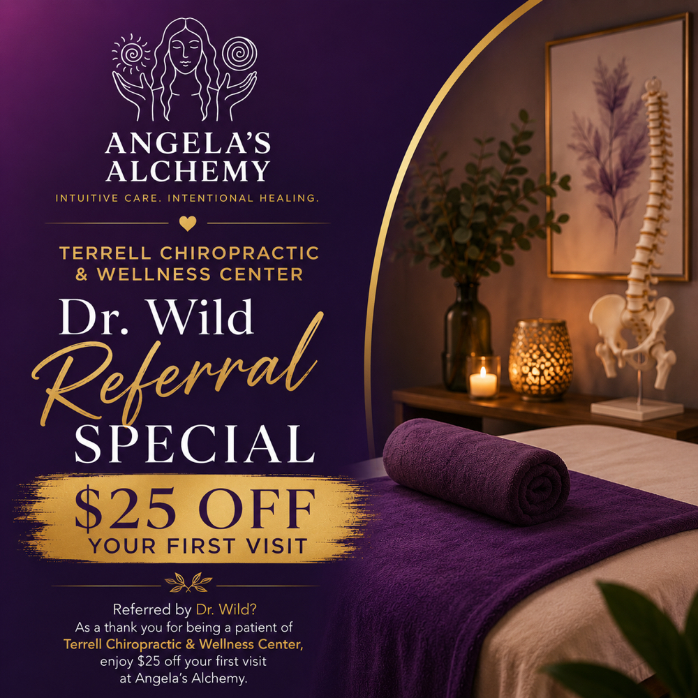 Referral Special at Angela's Alchemy in Terrell, TX
